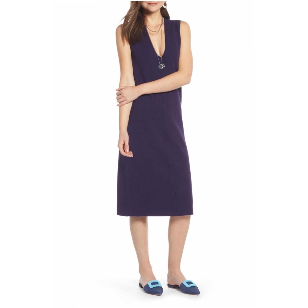 Something navy sleeveless sweater dress
